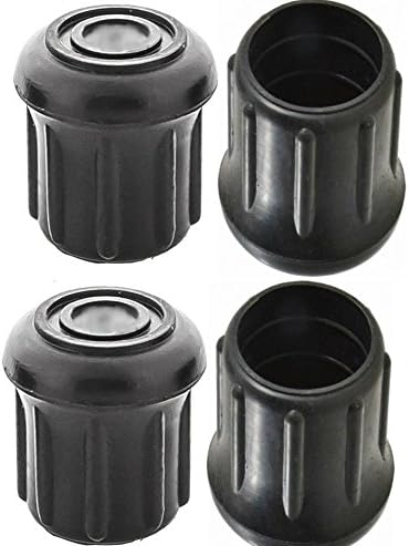 Lot of 4 Heavy Duty Rubber Cane,Walking Stick,Crutch,Walker Tip/End/Feet 1-1/8″