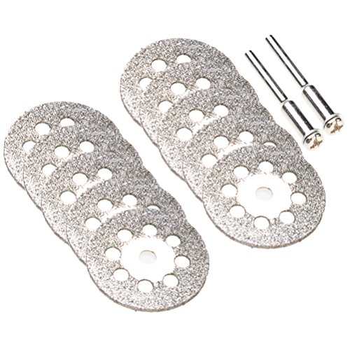 Pengxiaomei 10 Pieces Diamond Cutting Wheel, 22mm 545 Diamond Mandrel Tools