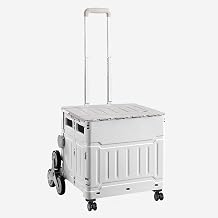 Portable Folding Shopping Trolley Storage Trolley with Handle Telescopic Storage Box for Shopping Travel Storage