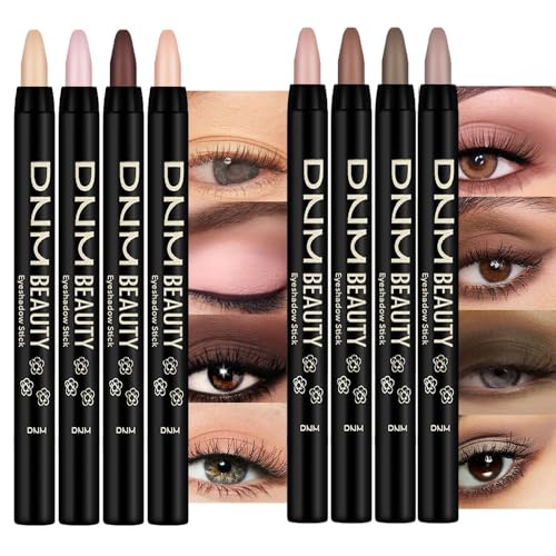evpct 8Pcs Cream Eyeshadow Stick Set for Women, Beige Nude Pink M...