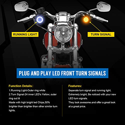 image for LX-LIGHT Pair 2'' Bullet Style Front LED Turn Signal Lights 1157 LED R