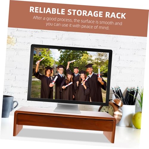 Support écran ordinateur surélevé étagère rangement bureau pour haut-parleur