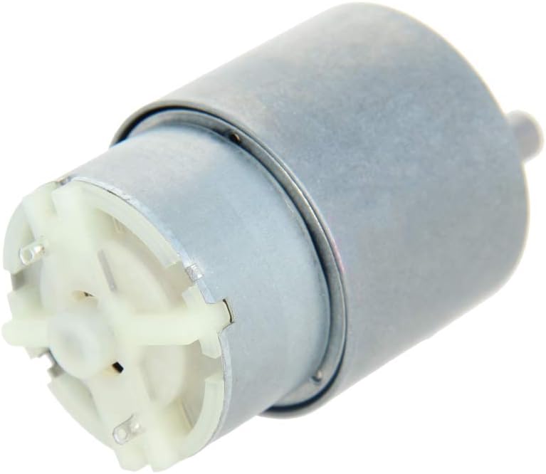 Heyiarbeit DC 12V 570RPM Gear Motor High Torque Electric Micro Speed Reduction Geared Motor Eccentric Output Shaft Gearbox Motor