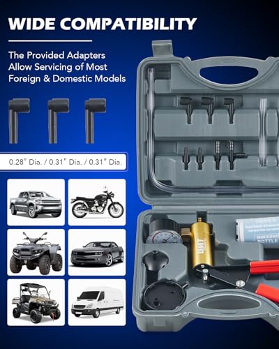 Image of Orion Motor Tech Brake Bleeder Kit with Hand Vacuum Pump and Adapters, Brake Bleeding Kit for Brake Fluid Power Steering Fluid More, Vacuum Brake Bleeder Pump with Pressure Gauge