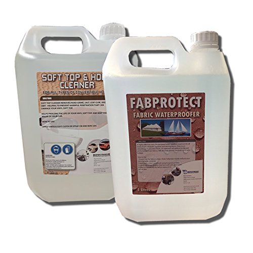 Bonnymans Soft Top Fabric Hood Canvas Convertible Cleaner and Waterproofer - 5 Litre Pack