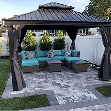 hard top gazebo with gutters