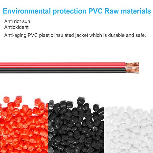 Aotorua 100Ft 14/2 Gauge Red Black Cable Hookup Electrical Wire, 14Awg 2 Conductor 2 Color Flexible Parallel Zip Wire Led Strips Extension Cord 12V/24V Dc Cable For Led Ribbon Lamp Tape Lighting #TOP4