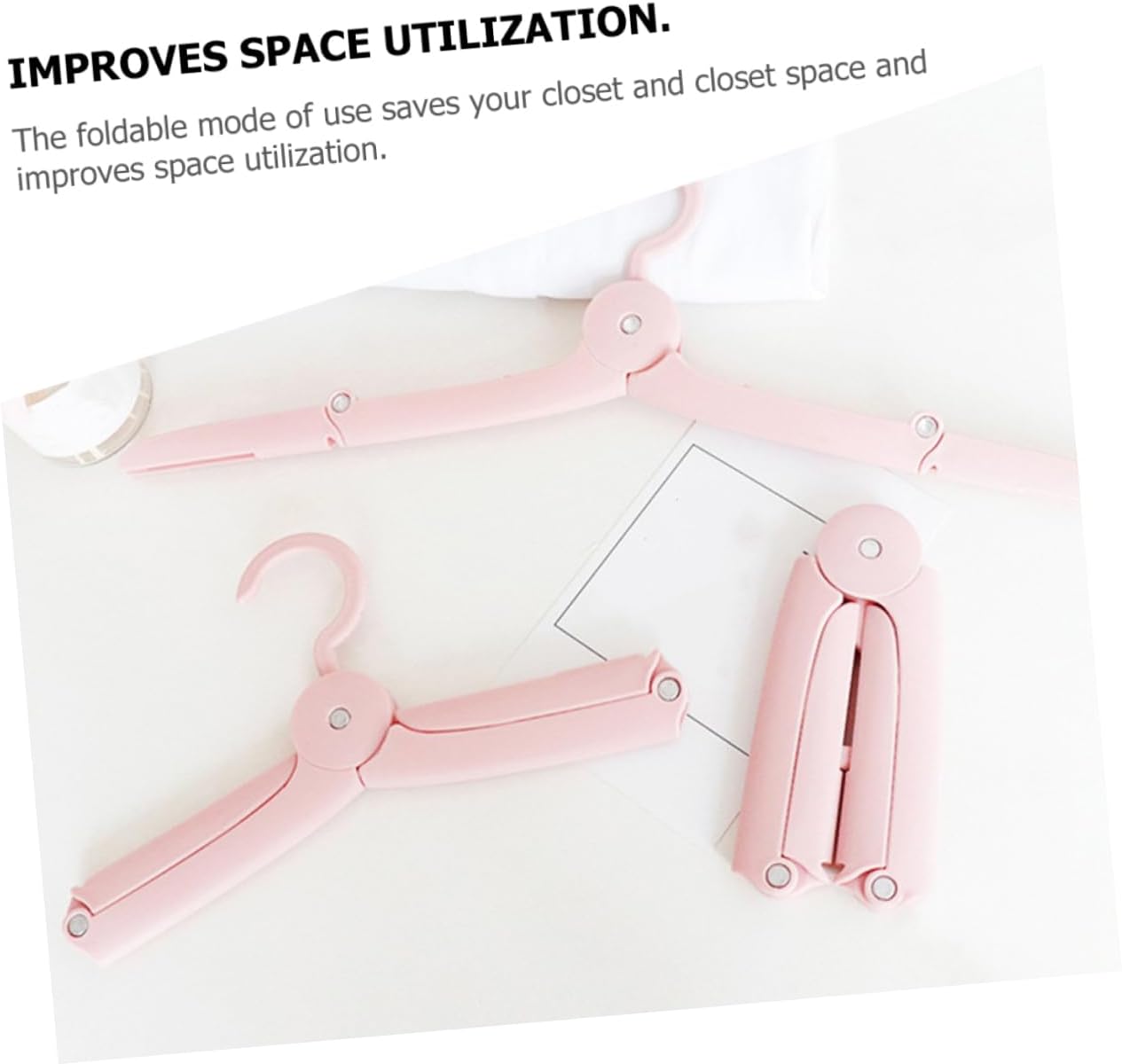 Cabilock 6pcs Portable Folding Travel Hangers Space Saving Clothes Drying Racks for Efficient Closet Organization and Easy Storage for and Business Trips