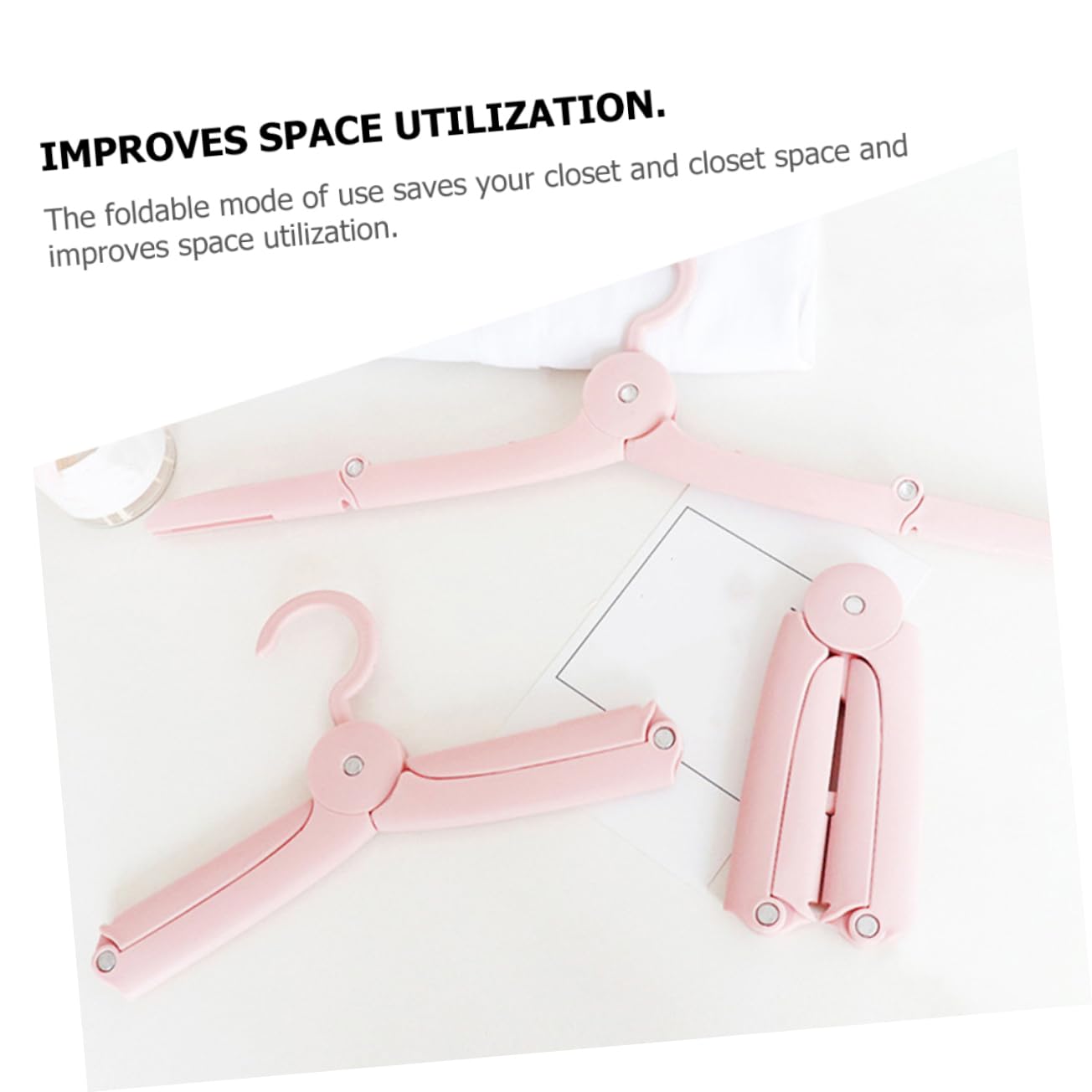 Cabilock 6pcs Foldable Travel Suits Hanger Portable Drying Rack Space-Saving Hotel Camping Hangers Black Metal Closet Organizer