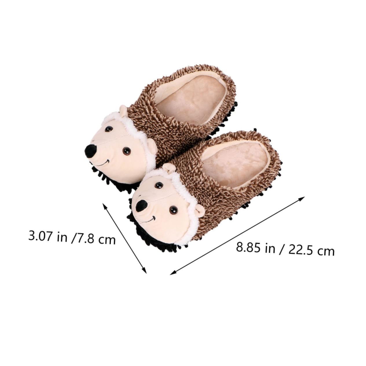 VALICLUD Pantuflas de Invierno Forma de Erizo, 1 Par, Felpa Algodón