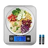Food Scale, 22lb Digital Kitchen Scale, Four Units: g/oz/lb: oz/ml, 304 Stainless Steel, 1g/0.1oz for Precise Measurement, Cooking/Baking DONSHER