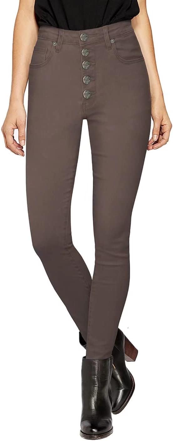 Hybrid & Company Women’s Classic Denim Mid Rise Skinny Jeans Super Stretch Pants