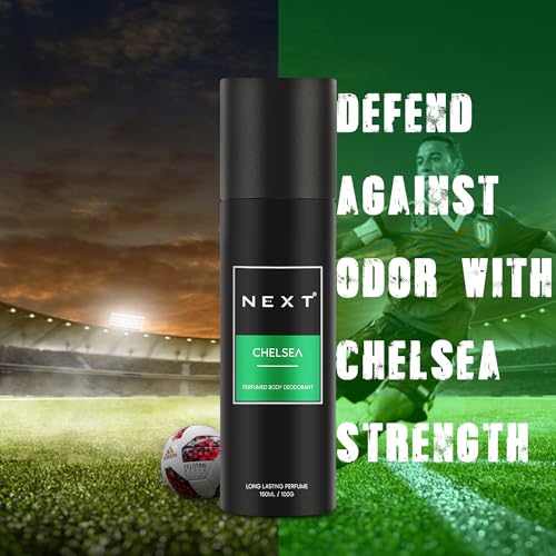 Image of Next Care Chelsea Daily Use Deodorant for Men | Perfumed Body Spray | Long Lasting Deo,150ml | Fragrances of Smokey Aroma, Vanilla & Oudh