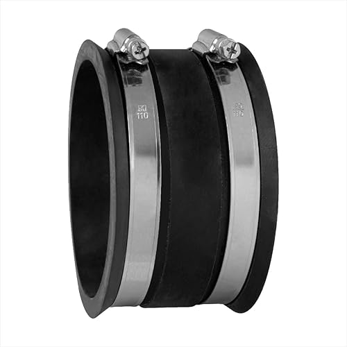 POWERTEC 70149V - Brazalete flexible de control de polvo con abrazaderas de acero, 4 pulgadas, 1 paquete