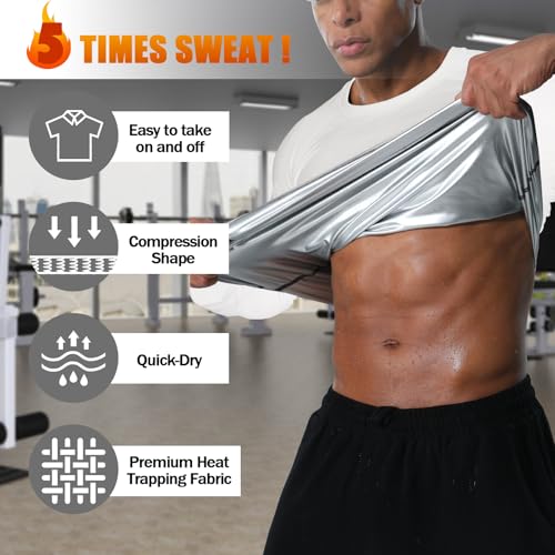 Camisa de sauna para hombre que elimina la retención de líquidos 2