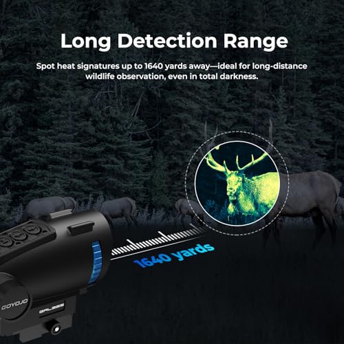 GOYOJO GRL325 Thermal Scope, 384x288 & 55Hz Imaging RifleScope with High Sensitivity Thermal Optics & Six Image Mode, 25mm Thermal Vision for Night Hunting