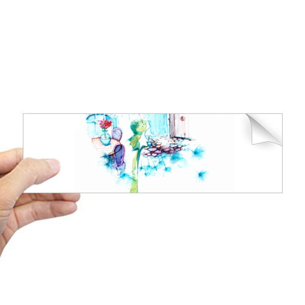 Pegatina rectangular de diente de león para decorar tu ventana o mesa