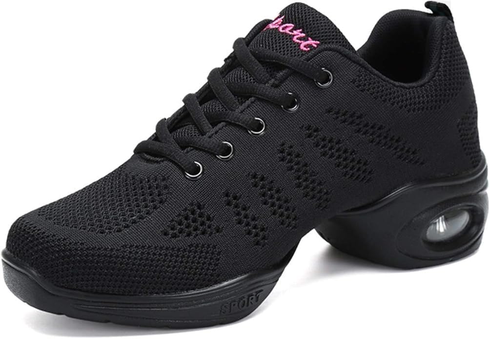 Damen Ballettschuhe Erwachsene Vier Jahreszeiten im Pullover Stil Luftkissen Atmungsaktiv Weich Fund Mode Sport Freizeit Jazz Hip Hop Square Modern Dance