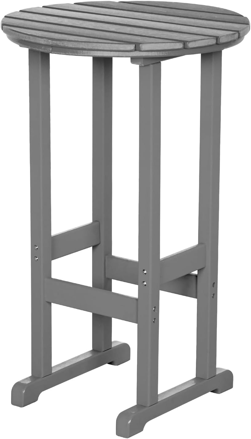 nalone 3 Pcs Outdoor Bar Table and Chairs Set, HDPE High Adirondack Chairs and Table Set, Outdoor Bar Stools for Garden, Yard, Backyard