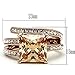 Marimor Jewelry Women's Stainless Steel Rose Gold Princess Cut Champagne Zirconia Cocktail Ring Size 11