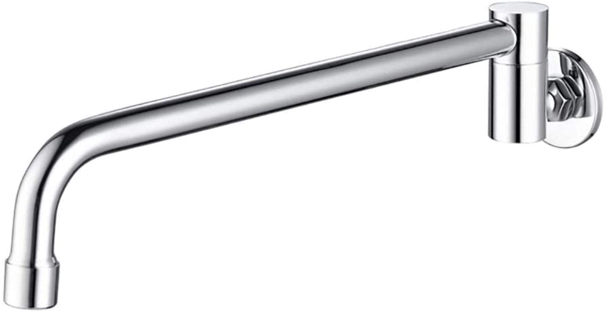 Grifo de pared para cocina y fregadero en latón cromado