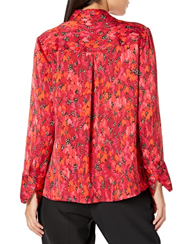 Nic+Zoe Women's Petite Mix And Mingle Shirt, Red Multi, Pm #TOP2