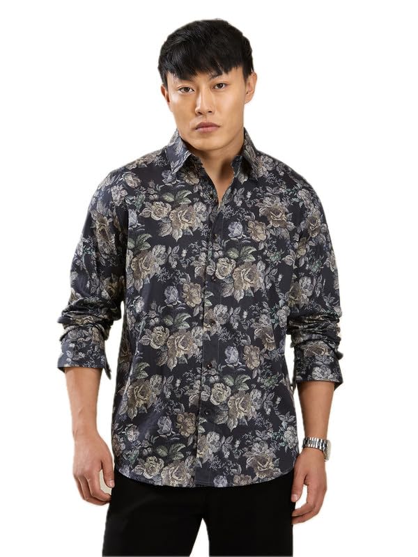 Image of MARK & ALBERT Men's Slim Fit Cotton Formal Shirt