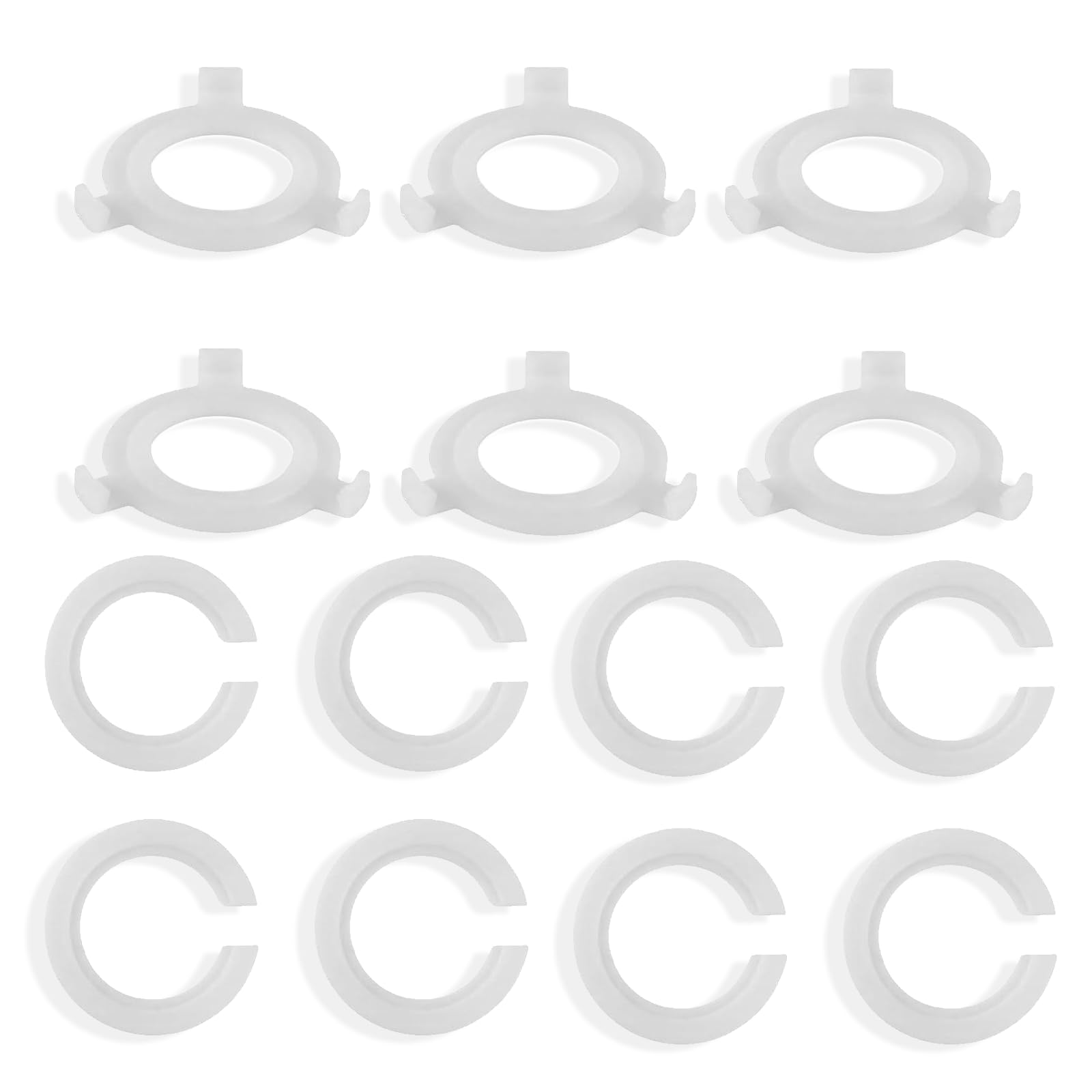 Targonix As Shown In The Figure 14-Pack E27 To E14 Lamp Shade Reducer Rings, White Plastic Lamp Shade Adapter For Fitting Lampshades