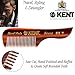 Kent 83T Small Gentleman's Beard and Mustache Pocket Comb, Fine Toothed Pocket Size for Facial Hair Grooming and Styling. Saw-cut of Quality Cellulose Acetate, Hand Polished. Hand-Made in England