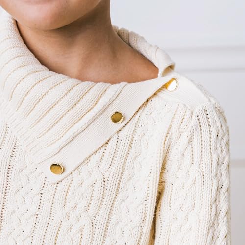 Image of Cable Knit Turtleneck Sweater Dress by Hope & Henry Girl