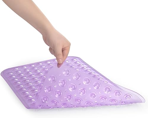 Miniatura 2 de AmazerBath - Alfombrilla para bañera (tamaño mediano, 27.6 x 15 pulgadas, antideslizantes, con ventosas y orificios de drenaje, alfombrillas de