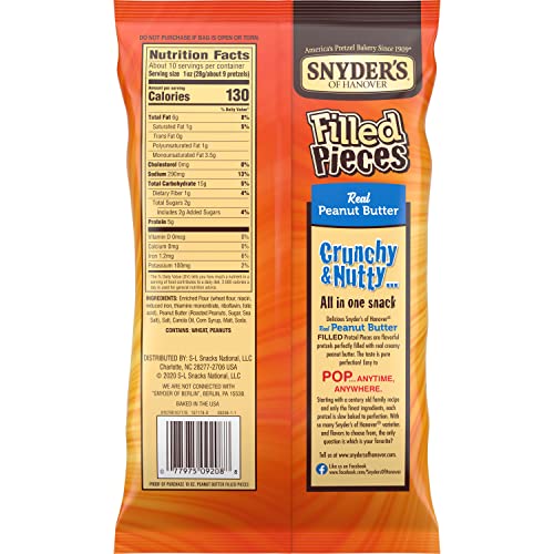Image of Snyder's of Hanover Pretzels Pieces, Peanut Butter Filled, 10 Ounce Bag