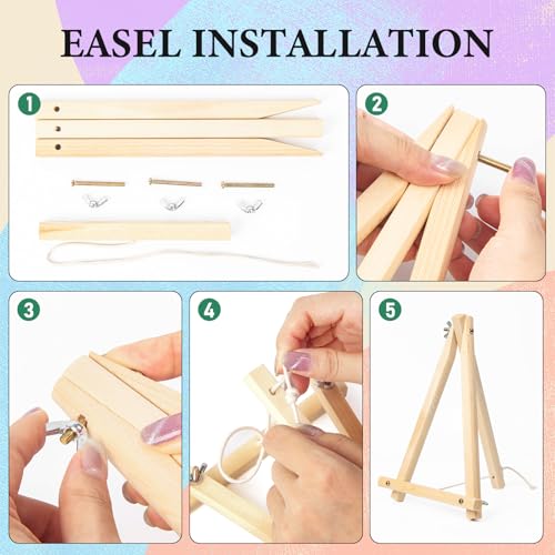 Camocin 4 Pack Framed Paint by Numbers Kit for Adults with Wooden Easel by Camocin - Used condition - Image 7