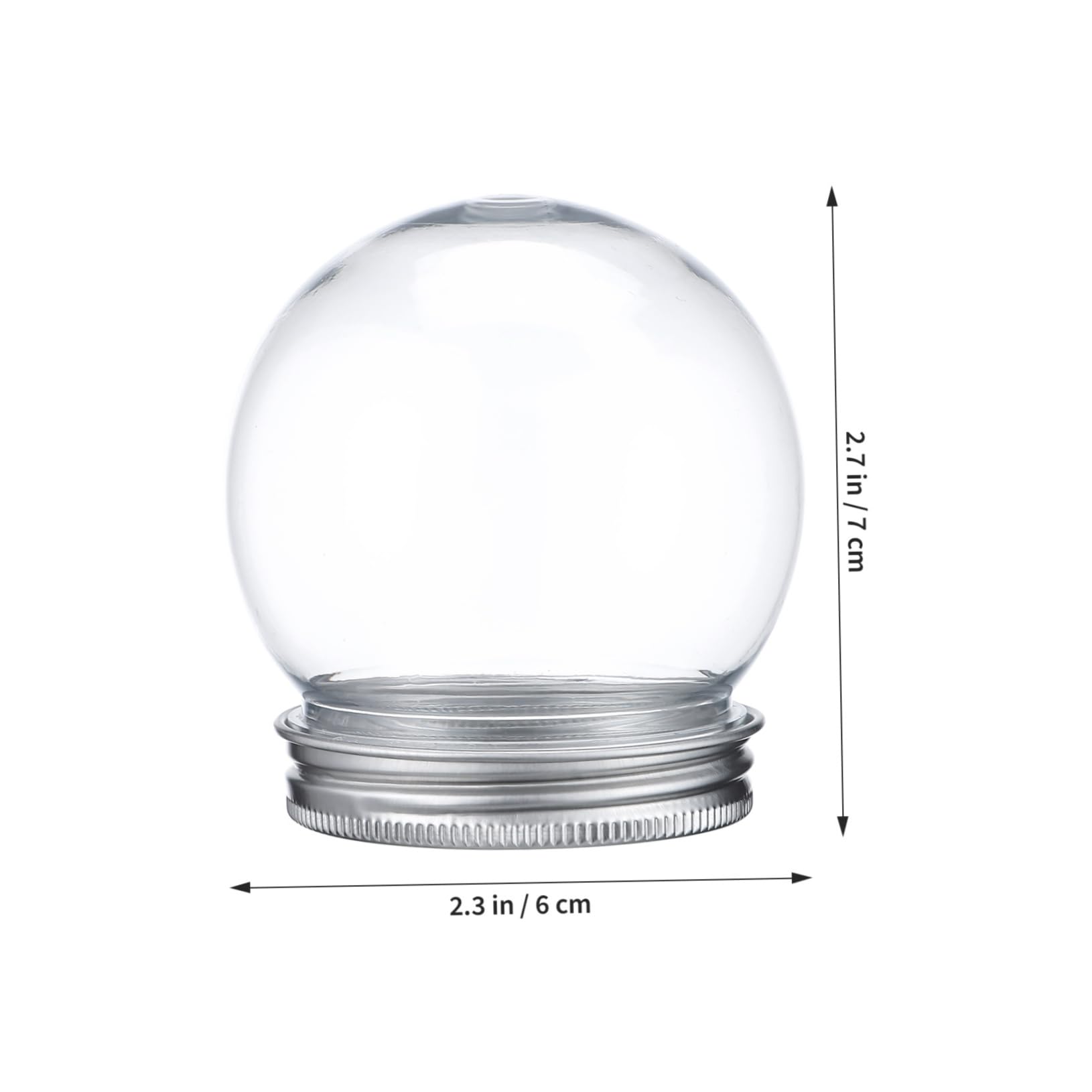 10pièces Boules à Neige Plastique à Remplir Soi-même Lot de Globes De Bouchons à Vis pour Décoration Noël Anniversaires Et Loisirs Créatifs