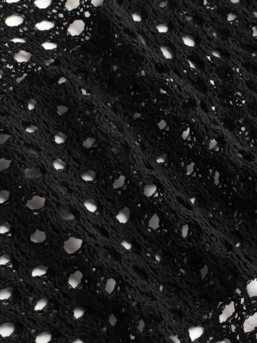 CIDER Women’s Shrugs Mesh Crop Tops Bolero Hollow Out Long Sleeve Crochet Sweater Bolero2