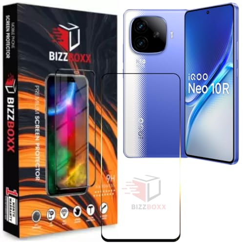Image of Compatible With iQOO Neo 10R 5G Tempered Glass Screen Protector Guard - High Definition, Anti-Fingerprint Screen Guard (iQOO Neo 10R - 6.78 inch)|With Installation Kit - Pack of 1