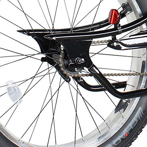 Bicicleta playera Vancouver de 26", 1 velocidad, con marco de acero Hi-Ten, para adultos, color negro mate miniatura 4