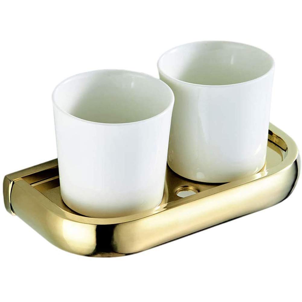 Porte-brosse à dents double gobelet et savonnette pour optimiser le lavabo familial