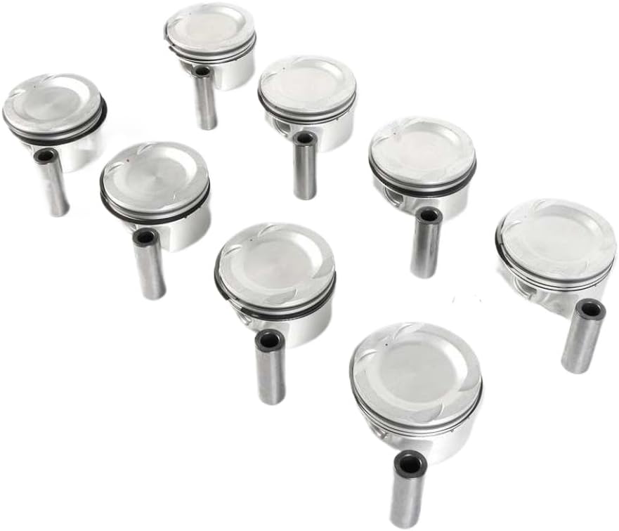 8-Piece Piston Rings Kit with Pins for 4.4L V8 Twin Turbo Engine Φ89mm Compatible with S63B44A S63B44TU Engines for Select Models