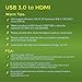 Adaptador USB a HDMI, Adaptador USB 3.0 a HDMI 1080P, Adaptador de...