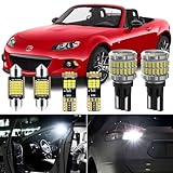 8 Pieces Interior LED Lights Kit + Back Up Reverse Lights for Mazda Miata MX5 2006 2007 2008 2009 2010 2011 2012 2013 2014 2015 White Interior Light Bulbs Package + License Plate Lights, Install Tool