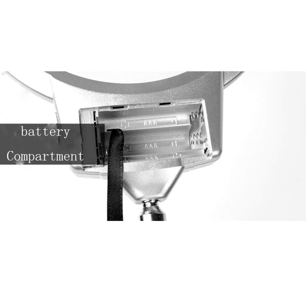 Vidrio de Escritorio de Vidrio de Escritorio con luz Led10 Veces 20 Veces Lupa para Ancianos Herramienta de Espejo ampliada Lupa para Placa de Lectura