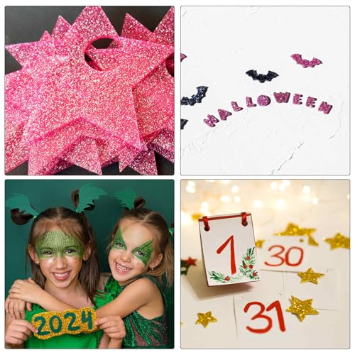 Image of MECCANIXITY 3Pcs Gold Glitter Acrylic Sheets 1 /8 inch Thickness 8 inch x 8 inch Glossy PMMA Fluorescent Plastic Sheets Extruded Translucent Blanks for DIY Art Crafting Laser Cutting & Engraving
