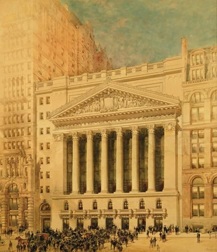 Tableaux peinture sur toile de la Bourse de New York par Hawley style nordique 60x90cm