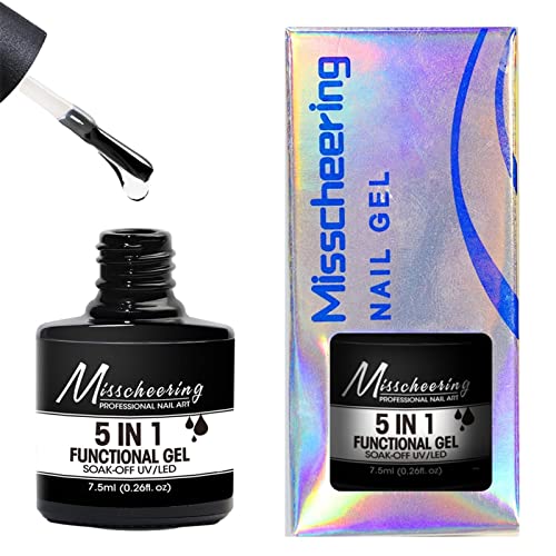 Primer para esmaltes | Construtor de géis duros 5 em 1 | Gel de extensão de unhas de 8 ml, gel de co
