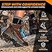 Foxelli Women’s Hiking Boots – Waterproof Lightweight Suede Leather Hiking Boots for Women with All-Day Comfort, Grip & Support for Trails, Travel & Outdoors