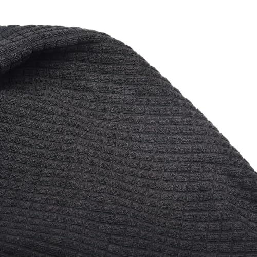 Fundas para sillas de oficina elásticas e impermeables, para asientos giratorios (negro)