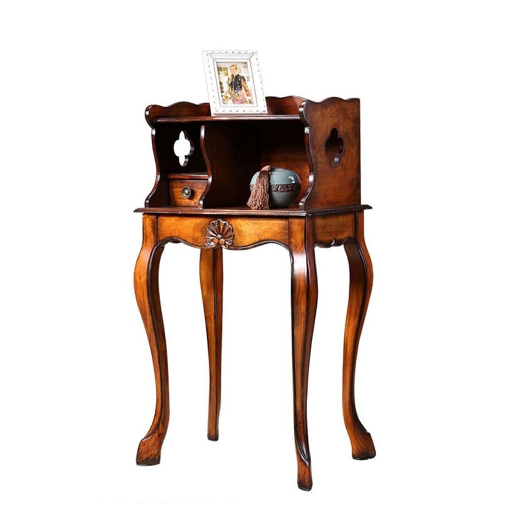 eexbz Sofa Retro Country Solid Wood Corner Table Small Coffee Table Living Room Sofa Side Table Telephone Table Furniture Sofas for Living Room