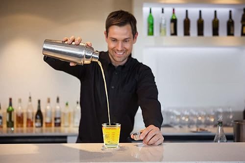 Miniatura 3 de Vasos de chupito medidor, vaso de chupito de espresso, vaso de vino líquido pesado, paquete de 2 unidades de 26 mediciones incrementales, 1 oz, 6