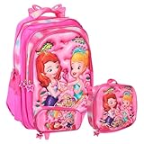 Kit Mochila Infantil Escolar De Rodinha Desenho Menina 3D
